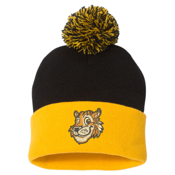 12" Pom-Pom Cuffed Beanie (Embroidered Logo) Thumbnail